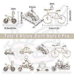 48 pz 8 ciondoli in lega di stile tibetano&nbsp;FIND-SC0002-31