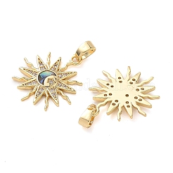 Colgante micropavé cubic zirconia de latón&nbsp;KK-D502-22G