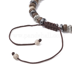 Braccialetti di perline intrecciate in maifanite naturale&nbsp;BJEW-JB12547