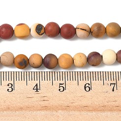 Mattierte runde natürlichen mookaite Perlen Stränge&nbsp;G-N0166-65-6mm