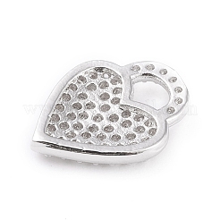 Pendentifs en laiton zircon cubique transparent&nbsp;ZIRC-L097-018P