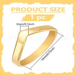 1 Stück Edelstahl-Chevron-Ring mit blauem Zirkon für Damen – eleganter Schmuck&nbsp;RJEW-LP0001-15B