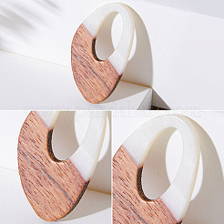 Colgantes de resina transparente y resina opaca y madera de nogal&nbsp;RESI-SZ0001-09