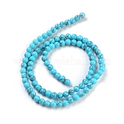 Filo di perline turchesi sintetici&nbsp;TURQ-H038-4mm-XXS09
