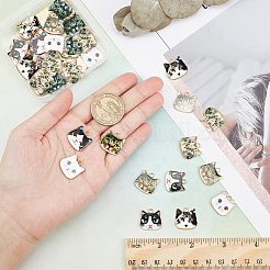 48 colgante de esmalte de aleación con estampado de 8 estilos&nbsp;FIND-SC0003-20