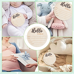 Accessoires photo en bois pour bébé&nbsp;WOOD-WH0002-56B