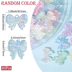40 colgante acrílico transparente con baño iridiscente de arcoíris luminoso.&nbsp;TACR-SP0001-29