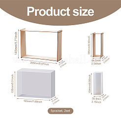 2 Set rechteckige DIY-Silikonformen in 2 Stilen&nbsp;DIY-BY0001-21