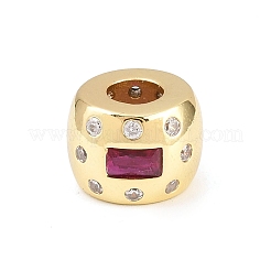 Messing Mikro ebnen Zirkonia European Beads&nbsp;KK-C162-058G