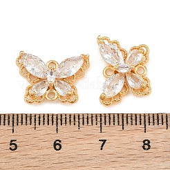 Ciondoli connettore in ottone con pavé di zirconi cubici&nbsp;CU-CBA804C-16G-01