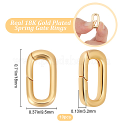 10 pz anelli a molla in ottone&nbsp;KK-BBC0015-57G-02