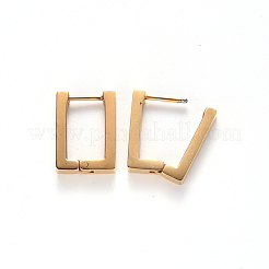 Orecchini a cerchio huggie in acciaio inossidabile 304 con placcatura sotto vuoto in PVD&nbsp;STAS-S103-22G