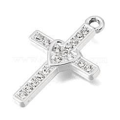 Pendenti in strass di cristallo in lega di placcatura uv&nbsp;RB-CBAD37D-10P