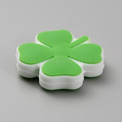Perline in silicone ecologico per uso alimentare di trifoglio&nbsp;SIL-WH0014-29A