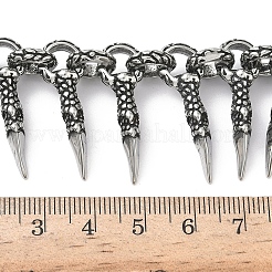 Drachenklauen-Halsketten aus Edelstahl 304 für Herren&nbsp;NJEW-D345-02AS