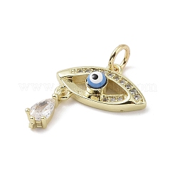 Vrais pendentifs en laiton plaqué 18k or véritable micro pavé zircone cubique&nbsp;KK-L209-069G-04