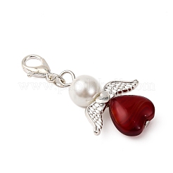 Corazón ángel vidrio colgante decoración&nbsp;HJEW-JM03804