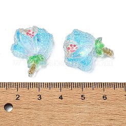 Cabochons décodés en résine époxy transparente&nbsp;CRES-I030-01C