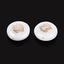 Natürlichen Süßwasser-Muschelperlen&nbsp;SHEL-N037-02C-G