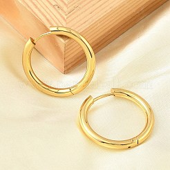 Pendientes de aro de acero inoxidable 304 con revestimiento al vacío de PVD para mujer&nbsp;EJEW-F280-07I-G