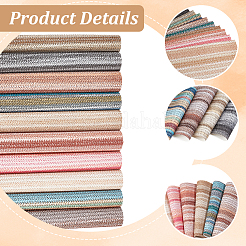 10 feuille de tissu imitation cuir PVC 10 couleurs&nbsp;DIY-CL0001-97A