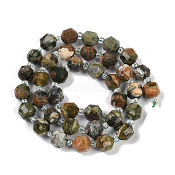 Natur Rhyolith Jaspis Perlen Stränge&nbsp;G-O201B-122F