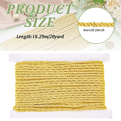 20 Yards 3-lagige gedrehte Polyesterschnur&nbsp;OCOR-WH0086-99A-01
