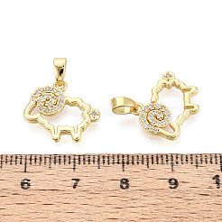 Messing micro pave klare zirkonia anhänger&nbsp;KK-N259-03G