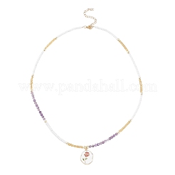 Collana pendente in lega smaltata&nbsp;NJEW-JN04407