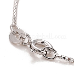 Collana da donna con 925 catena a maglie in argento sterling rodiato&nbsp;NJEW-M190-02B-P
