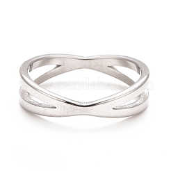 Fingerring mit gekreuzten Fingern aus klarem Zirkonia&nbsp;RJEW-F122-04-P
