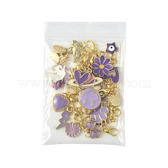 20 pièces 20 styles de décorations de pendentif en alliage d'émail&nbsp;HJEW-FS00047