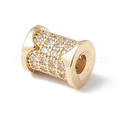 Placage en rack écologique perles de zircone cubique micro pavées en laiton&nbsp;KK-F835-24B-G