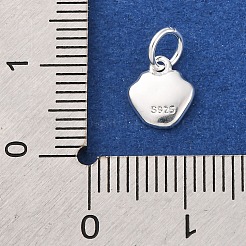 925 ciondolo in argento sterling smaltato bianco a forma di zampa&nbsp;STER-D303-04S
