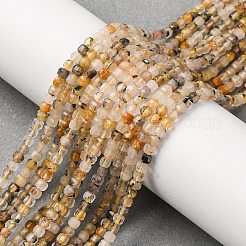 Natürlichen Gold Rutilquarz Perlen Stränge&nbsp;G-RM241221-K2