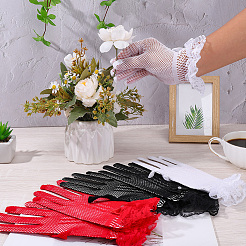 3 Paar 3 Farben Nylon Spitzenhandschuhe&nbsp;AJEW-CY0001-96