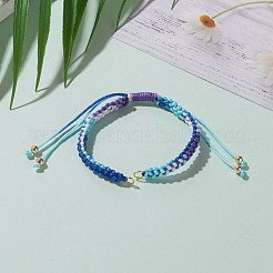 Fabrication de bracelet tressé en cordon de nylon réglable&nbsp;AJEW-JB00877