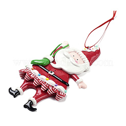 Decorazioni natalizie con ciondolo in argilla polimerica fatte a mano con Babbo Natale&nbsp;HJEW-P017-01B
