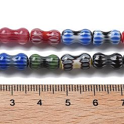 Handgemachte Millefiori Bunte Malerei Perlen Stränge&nbsp;LAMP-F035-04