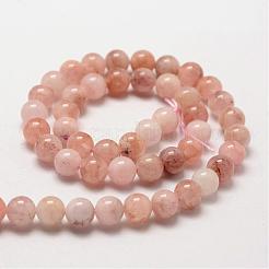 Natur morganite runde Perle Stränge&nbsp;G-O143-05-8mm