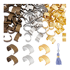 120 embout à sertir pliable en laiton de 3 couleurs&nbsp;FIND-PH0020-81