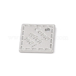 Crémaillère pendentifs en alliage placage&nbsp;PALLOY-S038-04B-P