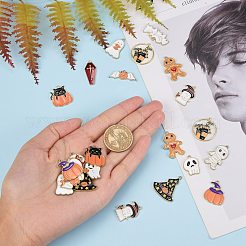Pendenti smaltati in lega a tema halloween 28 pz 14 stili&nbsp;ENAM-SZ0001-63LG