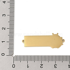 Verbindungsstück-Anhänger aus rotem Emaille aus 304 Edelstahl&nbsp;STAS-P377-16G-A