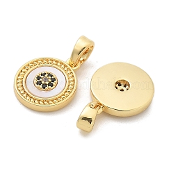 Pendentifs en laiton avec micro pavé de zircone cubique&nbsp;KK-M303-01G-01