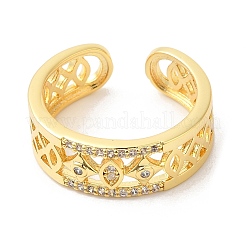 Offene Manschettenringe mit klarem kubischem Zirkonia&nbsp;RJEW-L106-006G