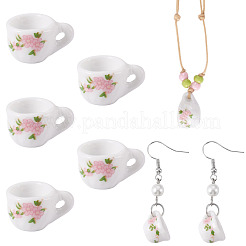 5 Stück Mini-Teetasse aus Porzellan&nbsp;AJEW-TA0003-15