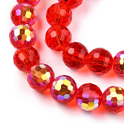 Transparentes perles de verre de galvanoplastie brins&nbsp;EGLA-TAC0006-05B