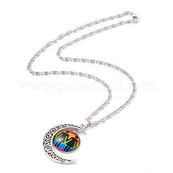 Collier de fierté arc-en-ciel&nbsp;NJEW-F291-01H
