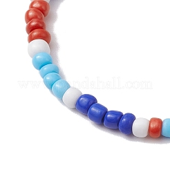 Set di braccialetti estivi con turchese sintetico e perle da spiaggia&nbsp;BJEW-JB10347-02